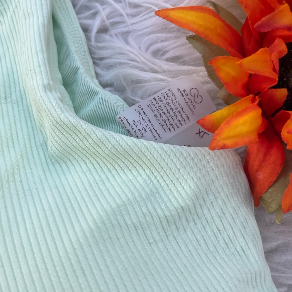 NWT One-Shoulder Mint Green Bikini Set - Picture 10 of 12